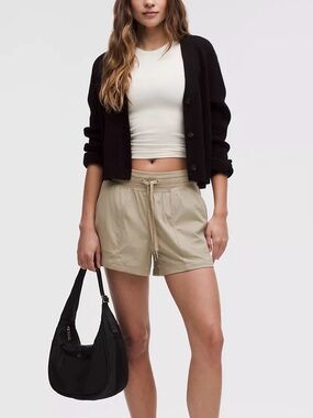 lululemon athletica Beige Athletic Drawstring Shorts